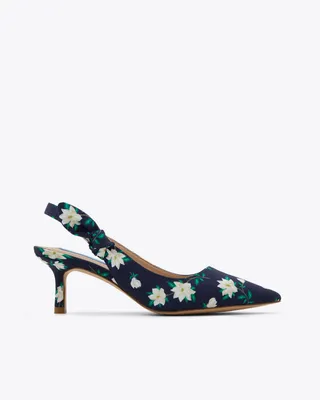 Willow Slingback Heels Navy Magnolia