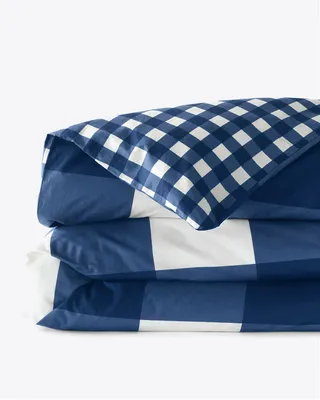 Duvet Cover in Navy Gingham