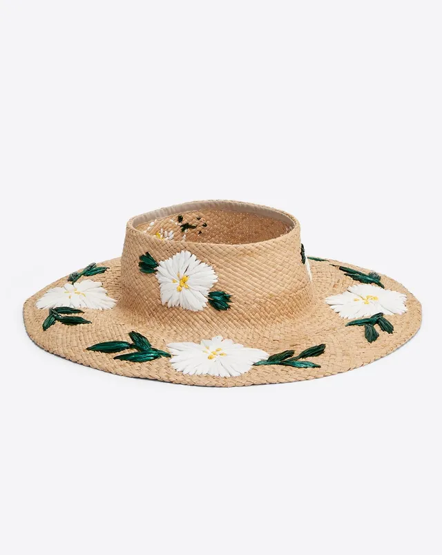 Cottagecore Sunflower Boater Hat Picnic Hat Garden Hat Flat