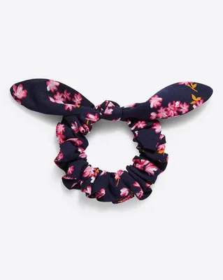 Knotted Hair Scrunchie in Cherry Blossom
