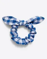 Knotted Hair Scrunchie Gingham