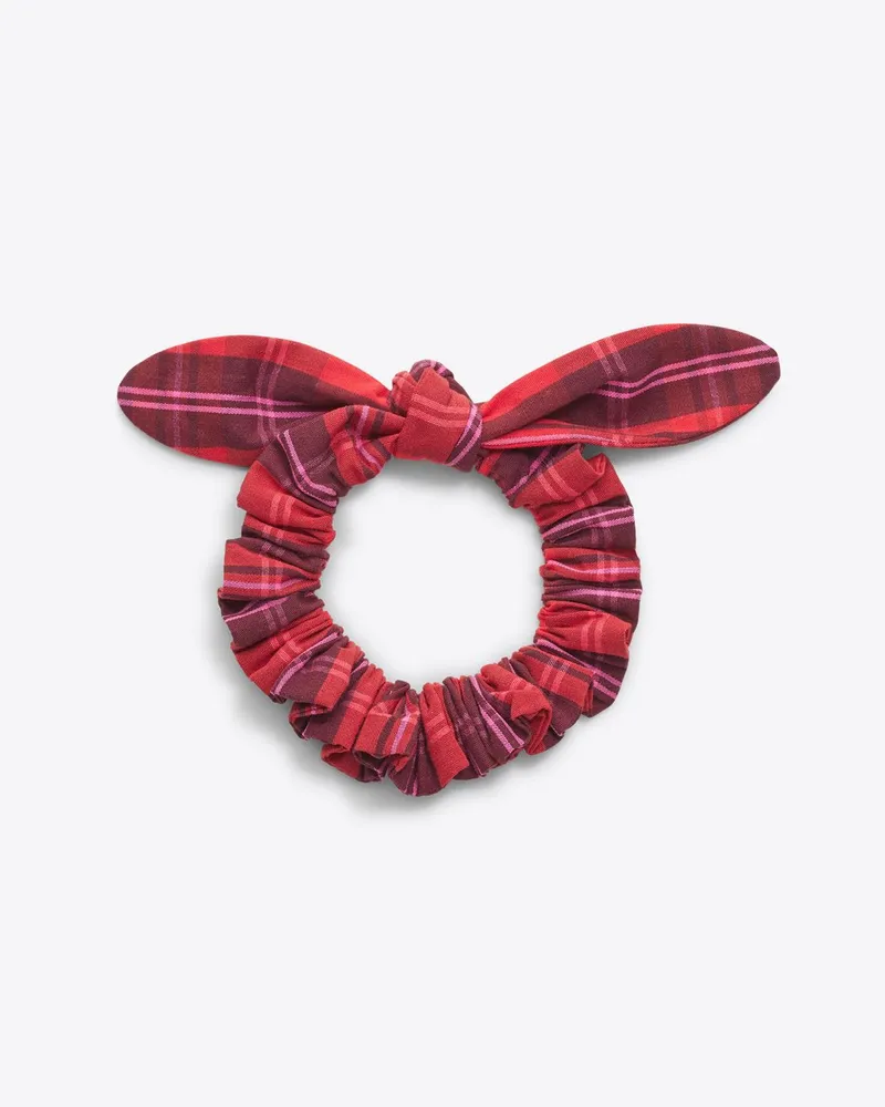 Elle Plaid Knot Scrunchie