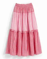 Peasant Skirt Pink Gingham