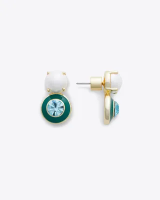 Pearl Drop Earrings in Ever Green