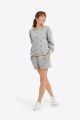 Gretchen Sweatshirt Embroidered Viola