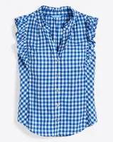 Sleeveless Button Down Gingham