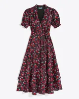 Naomi Wrap Dress Scarlet Floral