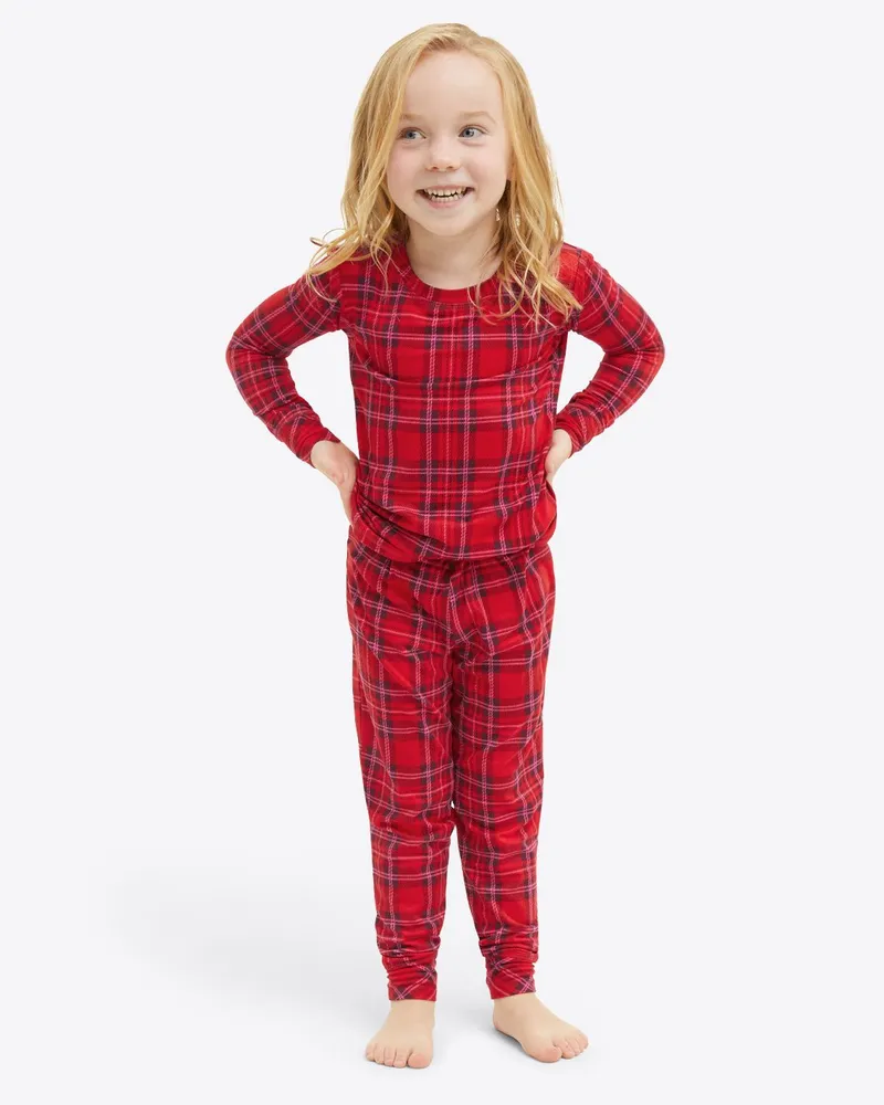 Linda Long Sleeve Pajama Set in Angie Plaid