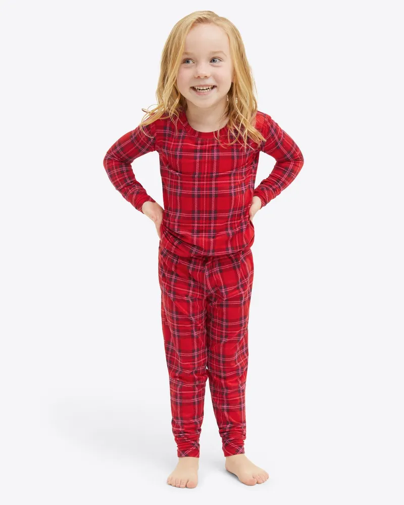 Draper James Kid's Hillary Pajama Set Elle Plaid