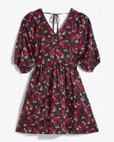 Terrie Tie Neck Dress Scarlet Floral