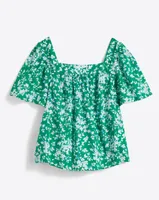 Maren Top Green Shadow Floral