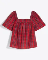 Maren Bow Back Top Elle Plaid