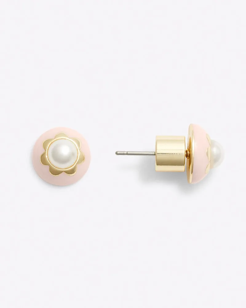 Enamel and Pearl Studs