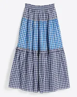 Peasant Skirt Blue Gingham
