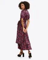 Naomi Wrap Dress Scarlet Floral