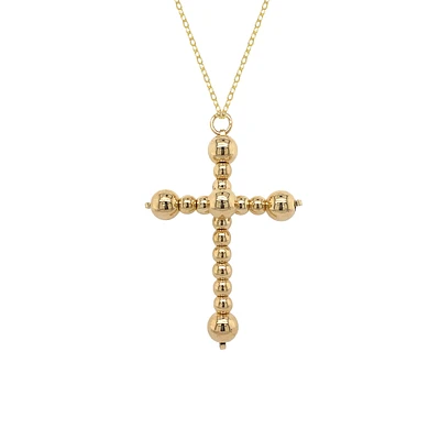 BALL CROSS NECKLACE