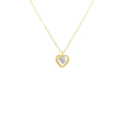 WHITE HEART NECKLACE