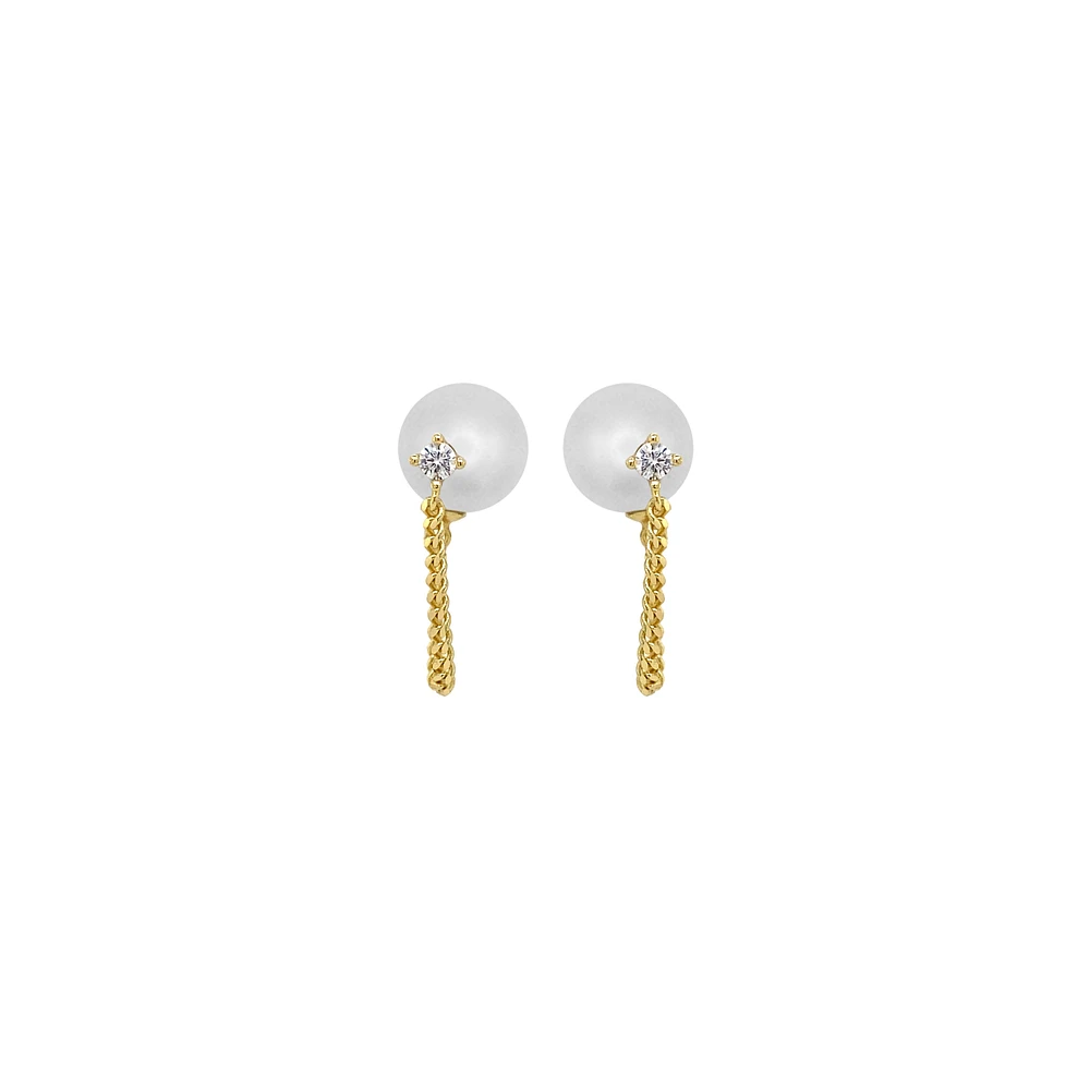 DUALITY PEARL EARRINGS