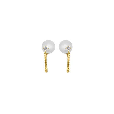 DUALITY PEARL EARRINGS