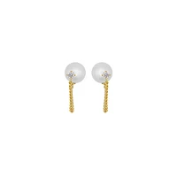 DUALITY PEARL EARRINGS