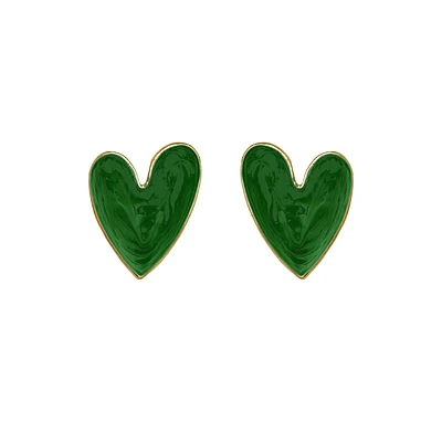 MARBLE HEART EARRINGS