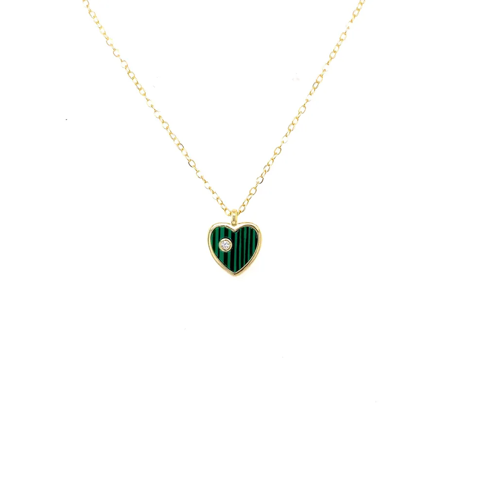 MALACHITE HEART NECKLACE