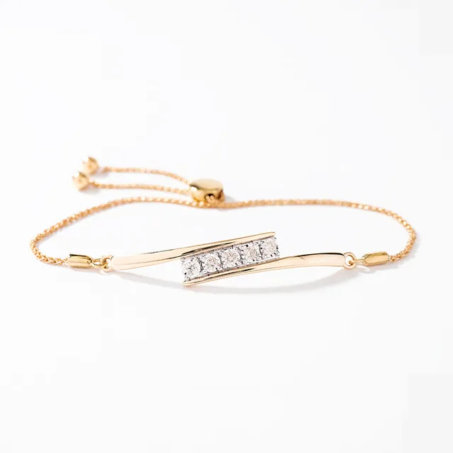 10kt Yellow Gold 7.5 Layla Paper Clip Bracelet - Paris Jewellers