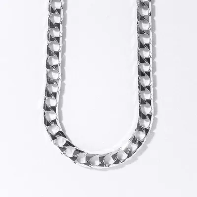 55cm (22) 4.5mm-5mm Width Solid Curb Chain in 10kt Yellow Gold