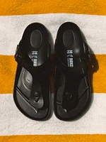 WOMENS BIRKENSTOCK GIZEH EVA BLACK SANDALS - REGULAR