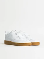 MENS NIKE COURT VISION LOW NEXT NATURE SNEAKER - WHITE/LIGHT BROWN