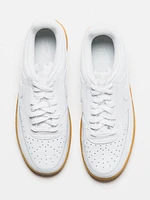MENS NIKE COURT VISION LOW NEXT NATURE SNEAKER - WHITE/LIGHT BROWN