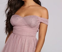 Laura Off The Shoulder Mesh Dress