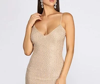 Christy Formal Sleeveless Heat Stone Dress