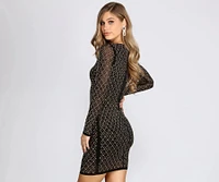 Cami Formal Heat Stone Mini Dress