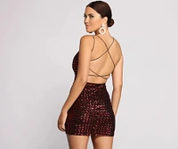 Jennie Formal Open Back Sequin Dress