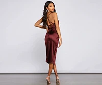 Kenzie Formal Lattice Midi Dress