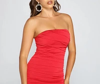Xena Formal Pleated Bodycon