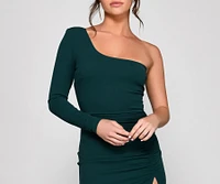 Lalana Formal One Shoulder Mini Dress