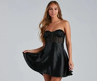 Irie Formal Sequin And Satin Party Dress