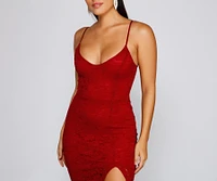 Seraphina Formal Sleeveless Lace Midi Dress