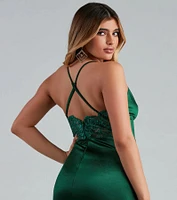 Colbie Satin Bodycon Party Dress