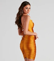 Dani Sleek Strappy Back Mini Dress