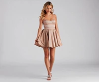 Zaida Formal Taffeta Skater Dress