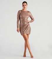 Ivy Embroidered Sequin Mini Dress