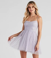 Claire Sequin Tulle Party Dress