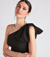 Diane Crepe Bow Strap Short Dress