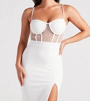 Destiny Formal Bustier Midi Dress