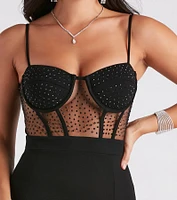 Destiny Formal Bustier Midi Dress