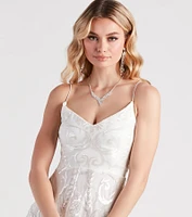Bella Sequin V-Neck Party Dress