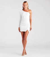 Cassidy Formal Sequin Feather Dress